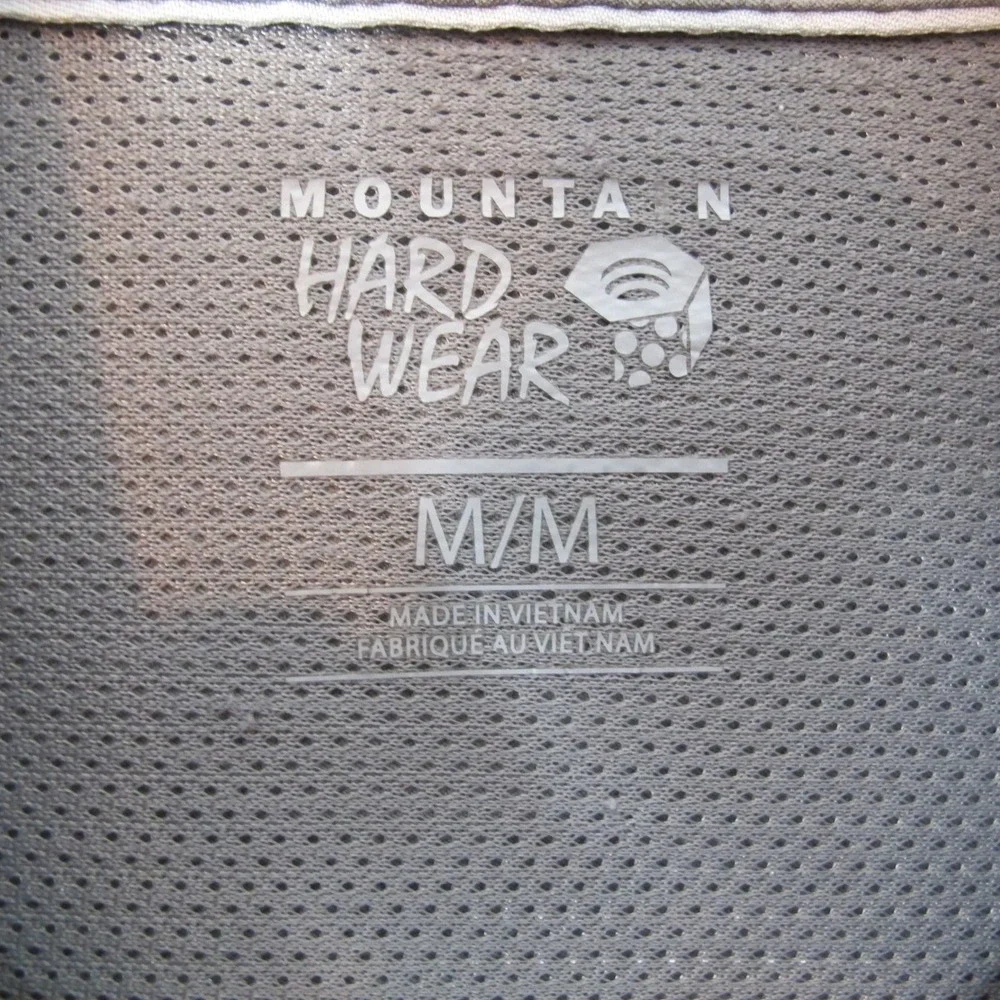 Mountain HardWear Button UP Short Sleeve Tech Wear Gray  Casual Shirt‎ Men's M